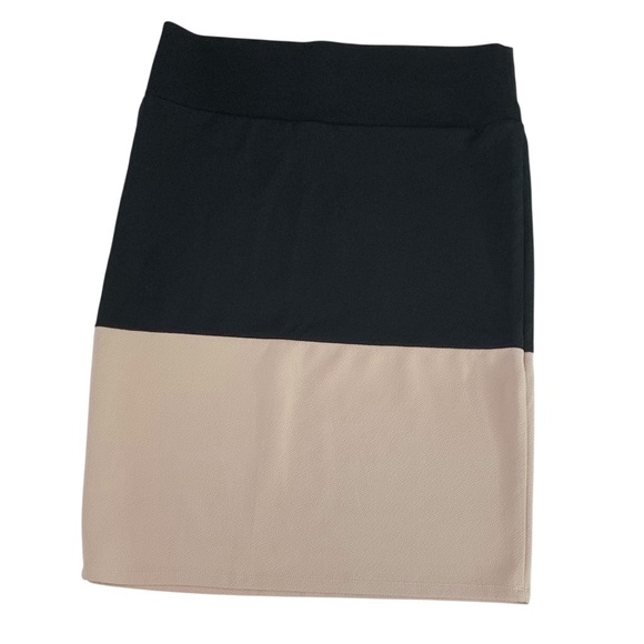 LULAROE Cassie Colorblock Stretch Pencil Skirt Sz XL - Picture 2 of 5